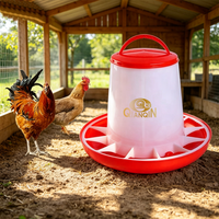 Seau d'alimentation automatique pour poulets en plastique, à gravité, avec base anti-basculement, fournitures d'élevage avicole, directement de l'usine