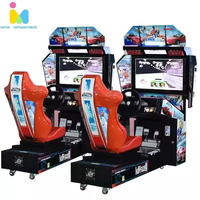 Machine de jeu vidéo de course automobile simulateur 3D haute définition, à monnayeur, type Outrun