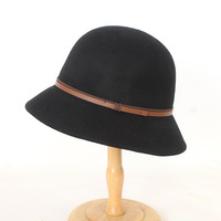Sombrero de lana de fieltro para mujer, moda, 100%