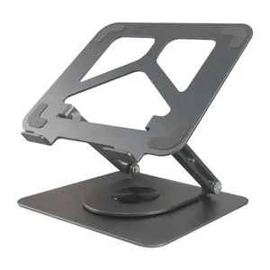 Desain baru aksesoris komputer tren produk dudukan Laptop aluminium dapat diatur ergonomis berputar 360 Laptop Riser Stand