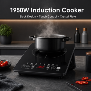 Placa <span class=keywords><strong>de</strong></span> Cocina Eléctrica <span class=keywords><strong>de</strong></span> Inducción Portátil <span class=keywords><strong>de</strong></span> un Solo Quemador, 1950W, con 8 Menús Preestablecidos, Apagado Automático, Panel <span class=keywords><strong>de</strong></span> Fácil Limpieza, KI02015 - Product Image 2