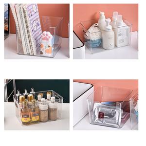 Caja de almacenamiento acrílica transparente multifuncional al por mayor, estante de escritorio de plástico PP, artículos de papelería para cosméticos y cocina - Product Image 2