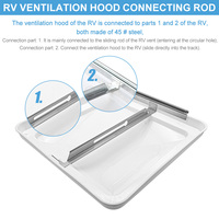 Accessoires de camping pour camping-car 12V Ventilateur de toit pour camping-car Remorque à dôme à levage manuel Couvercle d'évent de toit pour camping-car