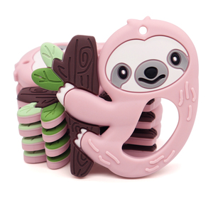 Anneau de <span class=keywords><strong>dentition</strong></span> en silicone paresseux, sans BPA, de qualité alimentaire, pour bébé, motif dessin animé, vente en gros - Product Image 2