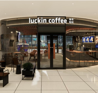 Solution complète pour l'aménagement intérieur clé en main de cafés modernes : présentoirs personnalisés, comptoirs de bar et mobilier de magasin de détail