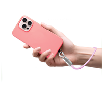 El mejor cable de carga rápida de 1,2 m y 60W de tipo C, cordón de teléfono de silicona 2 en 1 para viajes diarios, correa de teléfono cruzada