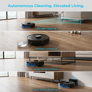 Robot Aspirador GV2L-SJ con Navegación LDS, Succión de 3500Pa, Base de Autovaciado, Control por App y Voz, Aspiradora y Mopa Inteligente - Product Image 2