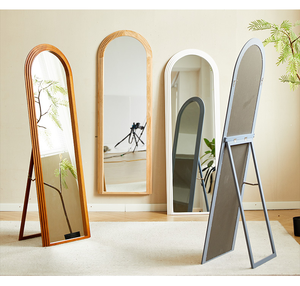 Pháp phong cách thông đầy đủ chiều dài Gương Cổ Điển rắn gỗ khung sàn Chiều dài cong mặc quần áo gương - Product Image 4