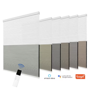 ستائر خلوية سهلة التركيب معتمة للنوافذ، ستائر قماشية مطوية على شكل خلية نحل لحجب الشمس - Product Image 1