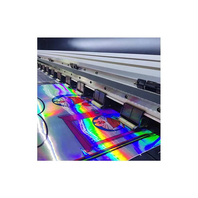 Afdrukbare Zelfklevende Holografische Vinyl Roll Film Laserfilm Afdrukken Laser Pvc Voor Reclame Afdrukken Sticker