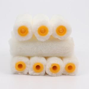 แปรงลูกกลิ้งขนาดเล็กทำจากด้ายฝ้ายสีขาวบริสุทธิ์ หัวกลม 4 นิ้ว สำหรับทาสี ตัดขอบ ใช้ในงาน DIY - Product Image 2