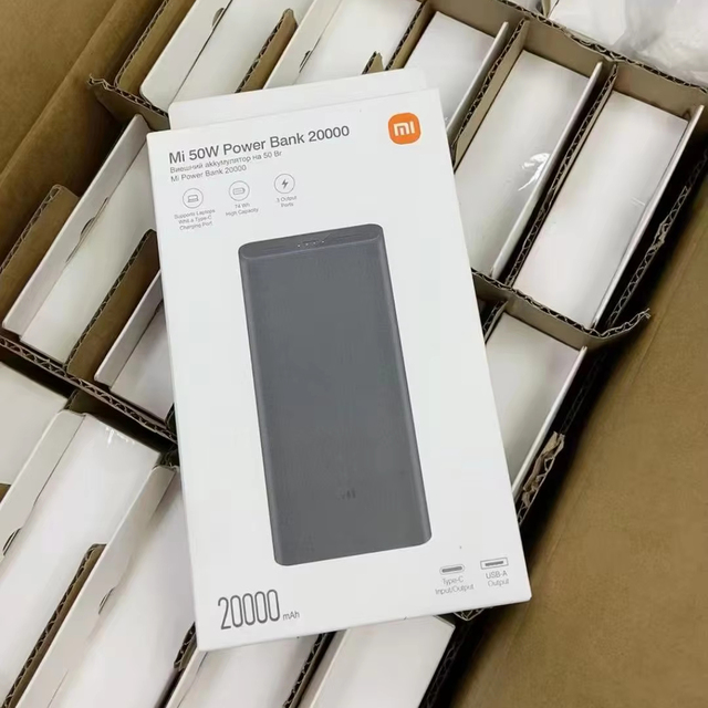For Xiaomi Power Bank 20000mAh High 50W Fast Charging USB-C PD Portable Charger for Laptop Smartphone External Battery
