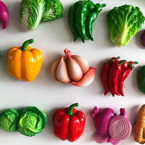 Custom Whiteboard Home and Decoration Cute Vegetable Refrigerator Magnets Cucumber Mangosteen Fruit Fridge Magnets - Product Image 3