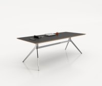 Bureau de direction moderne de luxe en acier inoxydable et contreplaqué de qualité marine, taille/logo personnalisable, table d'ordinateur commerciale
