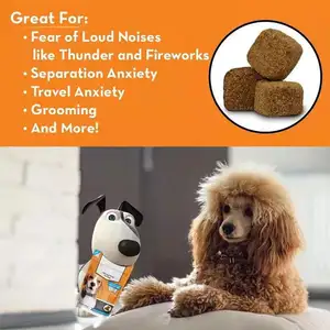 Hot Sale Pet Dog Supplement Hemp Calming Treat 180 Chews For Pet Vitamins Support Stress Anxiety For Pets