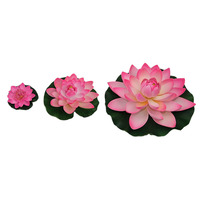 Fleur de lotus artificielle en EVA, imprimée sur feuille, pour décoration intérieure, poisson décoratif, fleur stabilisée, vente en gros d'usine, boîte en carton