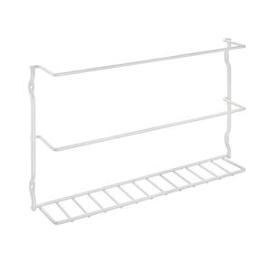 ORGANIZER PORTA TAVOLI DA TAGLIO E ROTOLI DA CUCINA DA TAVOLO BIANCO 34X6X20CM - Product Image 1