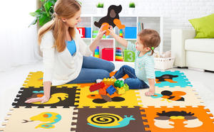 2025 tapis de parc en mousse EVA pour bébé amélioré best-seller puzzle animal à emboîtement tapis rampant Non toxique pour l'activité des tout-petits à la maison - Product Image 6