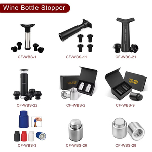 Cheerfast - Bomba Selladora de Vino Reutilizable de Silicona con Sellador de Botellas al Vacío, Tapones de Acero Inoxidable para Vino - Product Image 1
