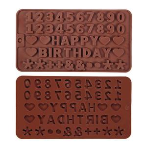 Letras de silicona para hacer moldes para pastel de Chocolate, números de feliz cumpleaños, símbolos para decoración de pasteles, herramientas para pasteles - Product Image 2