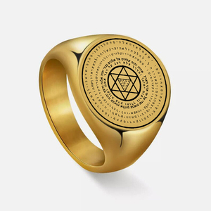 Bague en acier inoxydable 316, modèles anciens des 72 Anges de la Magie, Grands Anges Magiques, Bijoux pour Hommes, Amulette, Bagues R126 - Product Image 3