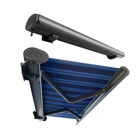 Auvent rétractable commercial de qualité fiable avec télécommande, cadre en aluminium, pare-soleil imperméable pour jardin, balcon, auvent anti-pluie