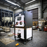 Machine de sablage à paniers roulants automatisée à commande PLC pour petites pièces, avec filtre à cartouche pour dépoussiérage, faible consommation d'énergie, haute performance