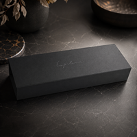 Boîte cadeau pliante noire élégante, boîte en papier personnalisée imprimée avec couvercle magnétique pour bijoux, cosmétiques et emballages de luxe pour la vente au détail