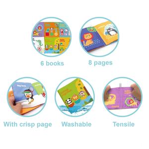 Paquete de 6 Libros de Tela Educativos para Bebés, Libros Sensoriales de Aprendizaje Temprano, Libros de Tela Suaves y Lavables para Bebés - Product Image 6