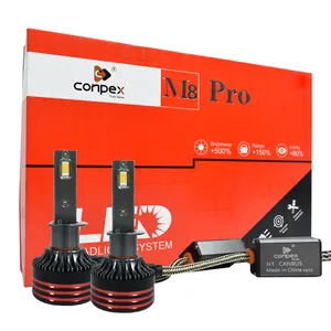 Conpex yüksek güç süper parlak 50W led far M8 Pro CSP H1 H11 otomatik sis lambası H14 H7 Led far