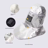 Casque ignifuge résistant à la chaleur de 1000 degrés, chapeau aluminisé anti-éclaboussures, fenêtres anti-buée, léger, confortable, visière faciale