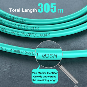 สายเคเบิลอีเธอร์เน็ตแบบม้วน SAMZHE 100 เมตร CAT8 22AWG ทองแดงแท้ SFTP สำหรับงานหนัก สายแลนเน็ตเวิร์ก 1000 ฟุต สายไฟ POE แบบ PVC - Product Image 5
