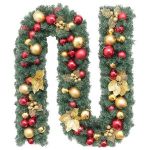 Guirnalda Navideña Decorativa de 2.7m de Largo, Tiras de Vid Sintético Encriptado para Escaparates, Guirnaldas de Flores Navideñas - Product Image 3