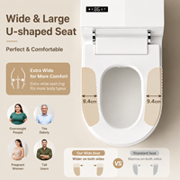 Toilette intelligente haut de gamme à poser au sol, style américain, certifiée ADA, pour une économie d'eau, idéale pour la maison