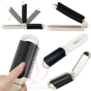Peigne pliant mini en gros avec miroir 2-en-1, peigne de massage antistatique pour <span class=keywords><strong>salon</strong></span>, voyage, extérieur, peigne à cheveux portable - Product Image 5