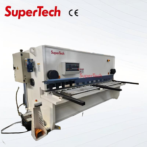 Em estoque Pronto para enviar: Supertech QC11Y-8x3200 tesoura guilhotina hidráulica | CNC calibre traseiro para corte de precisão - Product Image 1