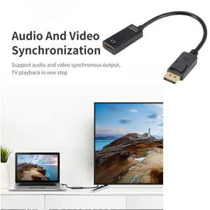 อะแดปเตอร์แปลง<span class=keywords><strong>สาย</strong></span>เคเบิล OEM ODM 4K*2K สีดำ DP ตัวผู้ เป็น <span class=keywords><strong>HDMI</strong></span> ตัวเมีย สำหรับคอมพิวเตอร์พีซี แล็ปท็อป อุปกรณ์เสริมคอมพิวเตอร์ - Product Image 4