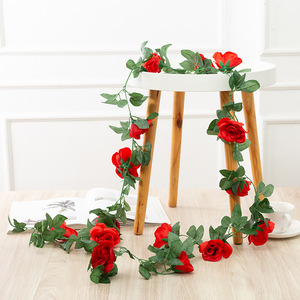 Guirlande de roses artificielles Thousand Couples, 2,2 m, fleurs en soie, décoration de mariage et de maison, rose rouge, rose champagne, violet, blanc - Product Image 3