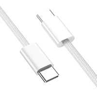Câble de chargeur tressé en nylon USB-C PD 60W de type C à C pour iPhone 15 Series compatible avec imprimante et ordinateur