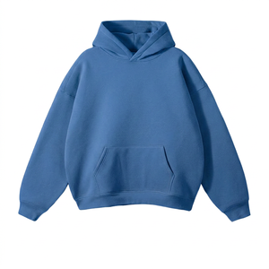 Sudadera con Capucha para Hombre, Color Sólido, Tejido French Terry, para Otoño, Manga Larga, Diseño sin Forro - Product Image 3