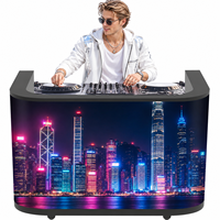Table de DJ incurvée, console DJ, écran LED P2.5, module d'affichage étanche, affichage de vidéos en couleur pour les événements de bars et de clubs