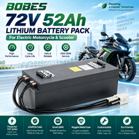 Produsen Baterai Lithium Motor Listrik 72V 52Ah OEM ODM, Casing Logam Custom, Paket Baterai, Konektor BMS, dan Charger