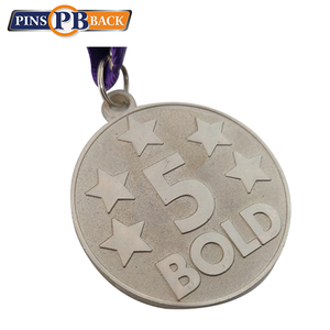 Neue design großhandel individuelle hight polnischen silber metall Überzug machen metall medaille sport medaillen 2,5 zoll - Product Image 4