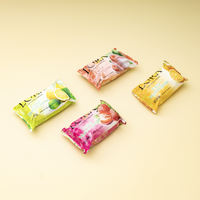Savon de Bain Nettoyant Naturel de Haute Qualité 90g Série Fruits Savon Solide Antibactérien pour le Corps et les Mains pour Soins de la Peau