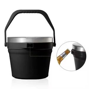 Secchiello Termico Grande Capacità in Acciaio Inossidabile, Portatile per Campeggio, Contenitore Coperto per Bevande Fredde per Viaggi all'Aperto - Product Image 2