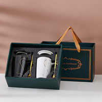 Juego de Tazas de Cerámica de Lujo PBPK PBX51, Caja de Regalo con Espuma y Bolsa para Tazas de Café
