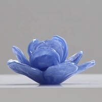 Pop Art moderne personnalisé fait à la main Sculpture de fleurs en verre coloré Presse-papiers écologique en verre