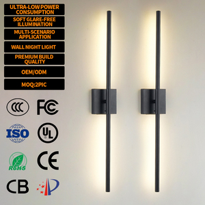 EGH Hot Sell Dimmable <strong>Wall</strong> Sconces With Remote Control 350 Rotate 3000K LED Wireless 6000mAh <strong>Battery</strong> Operated 8W Line <strong>Wall</strong> <strong>Lamp</strong> - Product Image 1