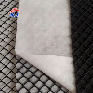 Geonet de HDPE Negro compuesto de buena calidad con geotextil blanco para mascotas para proyecto de drenaje línea de máquina de fabricación de extrusora