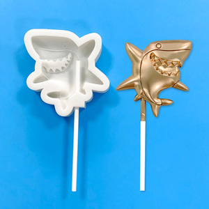 Molde de Silicona para Piruletas con Forma de Tiburón, Serie Océano, Piruletas con Forma de Delfín - Product Image 3